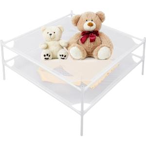 Clothes Drying Rack, 2-Layer Sweater Laundry Drying Rack Flat, Mesh Drying Rack Clothing for Indoor & Outdoor, White