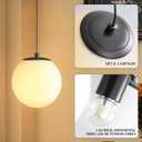 Modern Globe Chandelier Staircase Chandelier for Entryway
8 Light,Max Height 118inch,White Glass,Dimmable,Color Temperature 2700-6000K,Adjustable Height