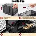 2 Pack Humane Rat Traps 12.5"x5.5"x4.5", Reusable Mouse Traps for Indoor/Outdoor Use, No-Kill Live Capture for Chipmunks, Squirrels, Rats, Mice