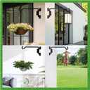 Plant Hanger,Swivel Plant Hanger,Hanging Plant Hooks,Plant Hangers Outdoor,Plant Hanger Indoor,Plant Hanger Bracket,Plant Hooks,Plant Wall Hanger,Rotatable Design,12 Inch 4 Pack, Black