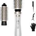 3 in 1 Rotating Hair Dryer Brush, Auto Rotating Blow Dryer Brush Spinning with 2 Brushes (2" & 1.5"), Negative Ionic Brush Blow Dryer, Round Brush Blow Dryer Volumize Curling 100-120V