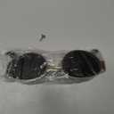 livho Retro Polarized Sunglasses - UV400 Protection, Oval Shape, Metal Frames - Matching Soft Case Inlcuded