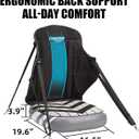 Thurso Surf Universal Inflatable Kayak Seat with Back Support - Sit-on-Top Adjustable Paddle Board Seat with Backrest Extra Sturdy Comfort for SUP, Canoe, Fishing and Boat, Back Suppot: 55x68x2 cm/ Seat Pad: 50x42x10 cm