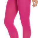 CozyWow Women's 80D Soft Opaque Tights, High Waist Solid Color Womens Tights with 30+ Colors (Pink, XL)