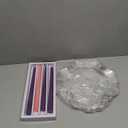 Mumufy 5 Pcs Advent Candle Holder Set Nativity Christmas Centerpiece Religious Decoration Metal Advent Candle Holder and Purple Pink Candles for Thanksgiving Nativity Xmas Church Home