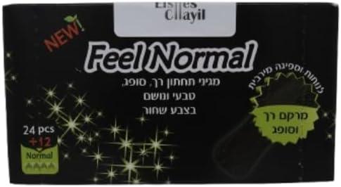 Feel Normal Disposable Black Panty Liners for Women 36 pcs with Protective Layer for Extra Protection Against Leaks