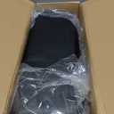 GLAXYFUR Storage Ottoman Cube Folding Footstool PU Leather Storage Bench with Legs, Storage Chest for Living Room, Bedroom, 15.7 x 15.7 x15.7 Inches, Black