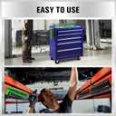 SWANLAKE 4-Piece Magnetic Socket Organizer Set, Metric & SAE Socket Holder Set Includes 1/4", 3/8" Drive Sockets Trays, Magnetic Sockets Organizer for Tool Box Drawer