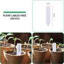 JERIA 200-Pack 3.15 Inch Peat Pots for Seedling with 200 Pcs Plant Labels,Outdoor Garden Germination Nursery Pots,Biodegradable Seed Starter Pots Kits