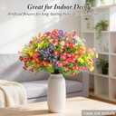 Artificial Flowers for Outdoors, UV Resistant Fake Outdoor Flower, Realistic Fake Wild Flowers No Fade Faux Outside Decoration for Planter Beds, Window Box, Garden Pots, Porch, Vase (18P)