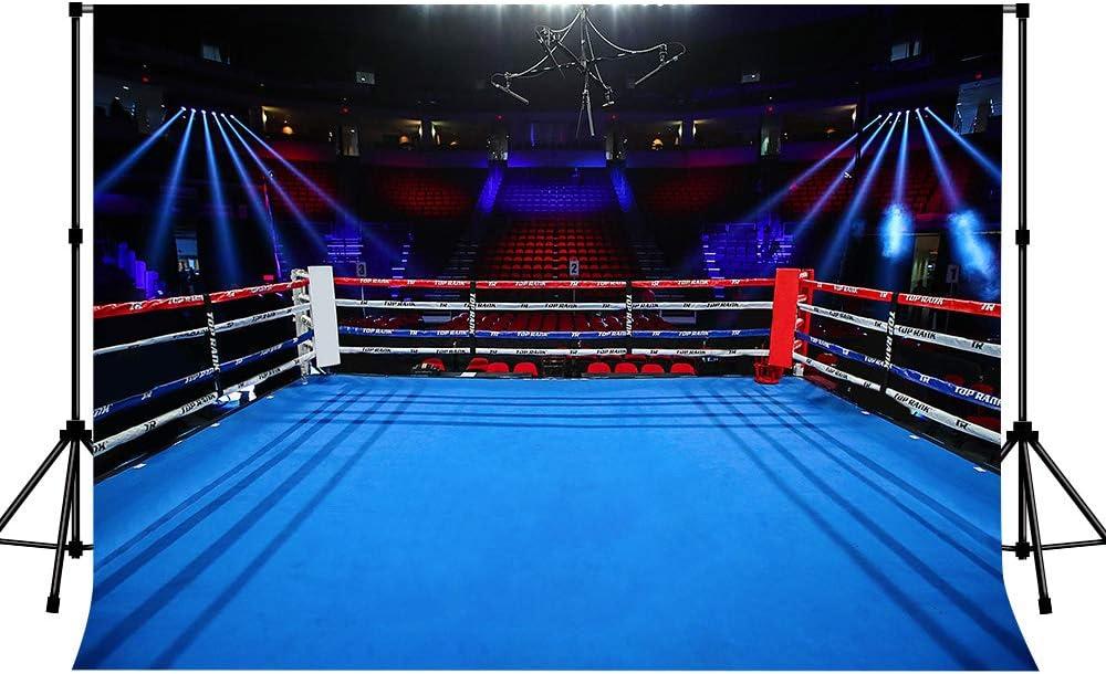 7x5ft Photography Backdrops for Boys Birthday Party Boxing Ring Backgrounds Dorm Decorations Backdrop for Men Portrait Backdrops Photo Booth Props BJZYLY6