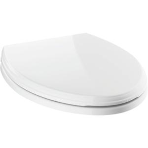 Delta Faucet Wycliffe Slow Close Elongated Toilet Seat with Non-Slip Seat Bumpers, Soft Close Toilet Seat Elongated, Toilet Seat Slow Close, White 811901-WH