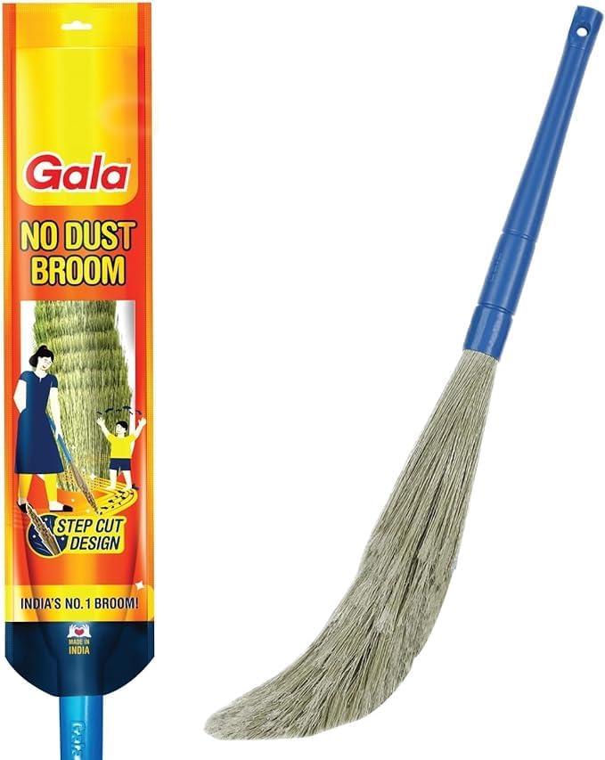 No Dust Broom for Floor Cleaning, Broom Stick for Home Floor Cleaning,Balcony Cleaning Jhadu for Home Cleaning, Made of Washable Fibers (Pack of 1), Multy