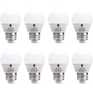 8 Pack BlueX 3W G14 LED Light Bulb 5000K Daylight - 25W Equivalent - E26 Base 120V - Small Night Light Bulbs for Bedroom, Ceiling Fan, Table Lamp, Kitchen, Pendant Fixtures, Dinning Room