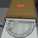 4 Pack 10" Dinner Serving Plates with Lace Rim, New Bone Porcelain Round Tableware Plates with Unique Hollow Out Design Scolloped Edge, White Dishes for Daily Use or as an Excellent Plate Idea