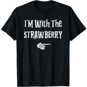 I'm with Strawberry Halloween Costume Funny Couples Matching T-Shirt S