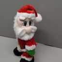 SdeNow Dancing Santa Claus Plush Toy  Animated Singing and Twisted Wiggle Hip Christmas Figure for Kids, Funny Musical Holiday Decor, Interactive Christmas Plush Gift  Spanish Song