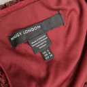 Maggy London Women's Boat Neck Long Sleeve MIDI Dress, Cherry RED, 4