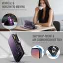 Defencase for iPhone 15 Pro Max Magnetic Wallet Case Compatible with Magsafe with RFID Blocking Zipper Strap Card Holder for Women Men, PU Leather Detachable Case for iPhone 15 Pro Max (6.7"), Purple