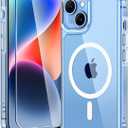TAURI 2 in 1 Magnetic for iPhone 14 Case Clear, [Compatible with MagSafe] with Screen Protectors, Military-Grade Drop Protection Shockproof Slim 14 Cover 6.1 Inch