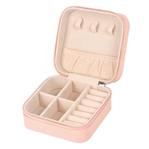 Imtos Travel Jewelry Case with Mirror, Mini Portable Jewelry Travel Organizer, Small Jewelry Box for Bridesmaid Gift, Travel Essential to Store Ring, Necklace, Earring. (G)