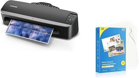13 inch 4-Roller Laminator Machine, 3-10 Mil 60-Second Warm-up A3 Commercial Laminating Machine with 50 Sheets, LOTHANEK Heavy Duty Thermal Machine for Home, School Office Teacher Use