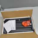 TUTOTAK C Shaped End Table, Small Side Table, Set of 2, 28.7 inch Tall Couch Table, Sofa Table, Living Room, Bed Room, Charcoal Grey TB01BY0712