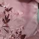 Zvzio Girl's Princess Dress, Birthday Party, Pageant Gown - Ruffle Tulle Satin Princess Dresses with Kids Train Dusty Rose, Size 9Y