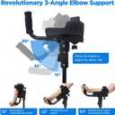 Forearm Crutches for Adults, 3-Angle Adjustable Elbow & Height, Lightweight Foldable Aluminum Crutches with Non-Slip Straps for Elderly, Post-Surgery & Disabled (Pair)