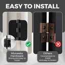 30 Pack Rounded Black Door Hinges Matte 3.5 Inch 5/8" Radius Interior 3 1/2 Inch Flat Iron Bifold Residential Standard Bedroom Interior Exterior and Closets Doors 3 "x 3 " Heavy Duty Hardware