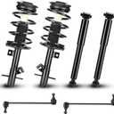 Front & Rear Struts Complete Assembly Shock Absorber Sway Bar Links Kits Fit for Nissan Sentra Base S SL SR 2007-2012, Replace 172379 172378 4341659 K750096 (6Pcs)