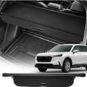Powerty Retractable Cargo Cover for 2023 2024 2025 2026 Honda CRV, Carbon Fiber Texture Trunk Cover Privacy Screen Rear Security Shade for CRV Accessories