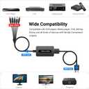 1080P Component to HDMI Converter, YPbPr to HDMI Adapter with Male YPbPr Connector - for Connecting DVD/STB with Female Component Output to HDTVs