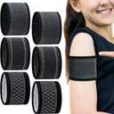 Riceshoot 6 Pcs Arm Band Sensor Cover Washable Reusable Sensor Breathable Armband Sleeve for Kids Adults During Sport Exercise Supplies, Replace Adhesive Patches Tape, XL, 15-16.7 Inches, 3 Color