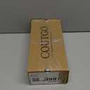 Coutgo Womens Slingback Kitten Low Heels Dress Shoes Closed Pointed Toe Bow Tie Slip on Office Work Pumps, Black, Size 7.5