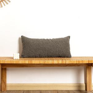 JoraLion 14x26 inch Boucle Lumbar Pillow Cover, Dark Brown Woven Texture Neutral Long Pillow Cover Breathable Cushion Case for Couch Sofa Bed Living Room Home Decor (Cover Only)