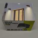 Outdoor Wall Light Fixture, AC/Solar Charging Front Porch Lights Wall Mount Waterproof, 2700K/4000K/6500K, Dusk to Dawn Outdoor Lighting Motion Sensor for Door Entryway Garage, Darkgrey, 1pcs