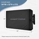 ULTCOVER Waterproof TPE Fabric Outdoor TV Cover with Anti-scratch Liner for 55-59 inch Outside Flat Screen Televisions