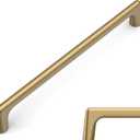 Amerdeco 10 Pack Champagne Bronze Cabinet Pulls 10 Inch(256MM) Hole Centers Kitchen Cabinet Handles Hardware Kitchen Handles for Cabinets Cupboard Handles Drawer Pulls ZH0041