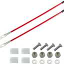 Snow Plow Blade Markers Guides Kit 304 Stainless Steel Joint 27'' Upgraded Thickened Material High Visibility Never Break Never Rust Fit for Most Snow Plow,ATV Plow Markers (Red)