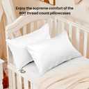 Warmstar 100% Cotton Toddler Pillowcase Set of 2, 600 Thread Count 13x18 Toddler Pillowcases Soft & Breathable, Cotton Travel Pillow Case Cover 13"x 18" with Envelope Closure,White