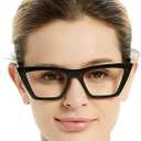 OCCI CHIARI Wide Reading Glasses Women Cat Eye Readers with Spring Hinge