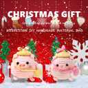 Crochet Kit for Beginners - 2 PCS Pink Spring Outing Pig Knitting Kit,Adult Beginner Crochet Kit, Beginner Crochet kit for Kids with Step-by-Step Video Tutorial