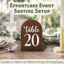Woodamore Wedding Table Numbers 1-20, Wood Table Numbers For Wedding Reception 1-20, Restaurant Tables Number Signs With Stands, Wooden Tables Markers For Event, Party, Centerpiece