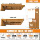 Pisman Pocket Door Slides 14 inch 2 PCS and Hardwares for Inset and Cabinet Door, Disappearing and Hidden The Slides and The Hinges