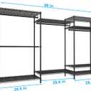 Ulif E13 Max Heavy Duty Clothes RackWith 4 Hanger Rods & 8 Shelves Freestanding Clothing Racks for Hanging ClothesAdjustable ClosetMetal Garment Rack 86" W x16 D x77 HMax Load 1100LBSBlack