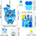 Winlyn 24 Sets Holiday Decorations DIY Christmas Tree Ornaments Winter Crafts Kits Foam Snowflake Penguin Snowman Foam Stickers for Kids Holiday Seasonal Gift Home Classroom Activities Party Favors