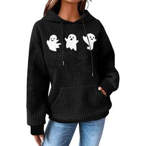 Ghost Boo Boobs Bikini Halloween Pullover Hoodie, L