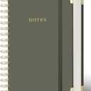 ALKALO Spiral Notebook Journal, 328 Pages Linen Hardcover College Ruled Notebook, Lined Thick Journals for Women Men, A5 Thick Spiral Journal for Writing, 100GSM Paper, Cute Notebooks for Work School