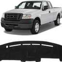 KUST Black Dash Cover for Ford F150 F-150 2004-2008, 2004-2008 Lincoln Mark LT Left Hand Driving Polyester Dashboard Cover Non-Slip Interior Accessories for F150 Custom Fit Dash Mat Sunshade No Glare